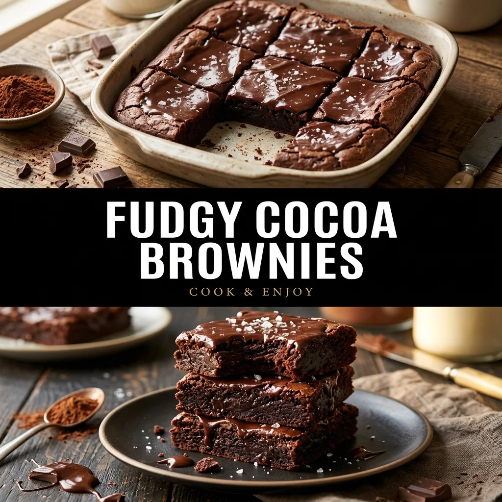 Fudgy Cocoa Brownies recipe poster
