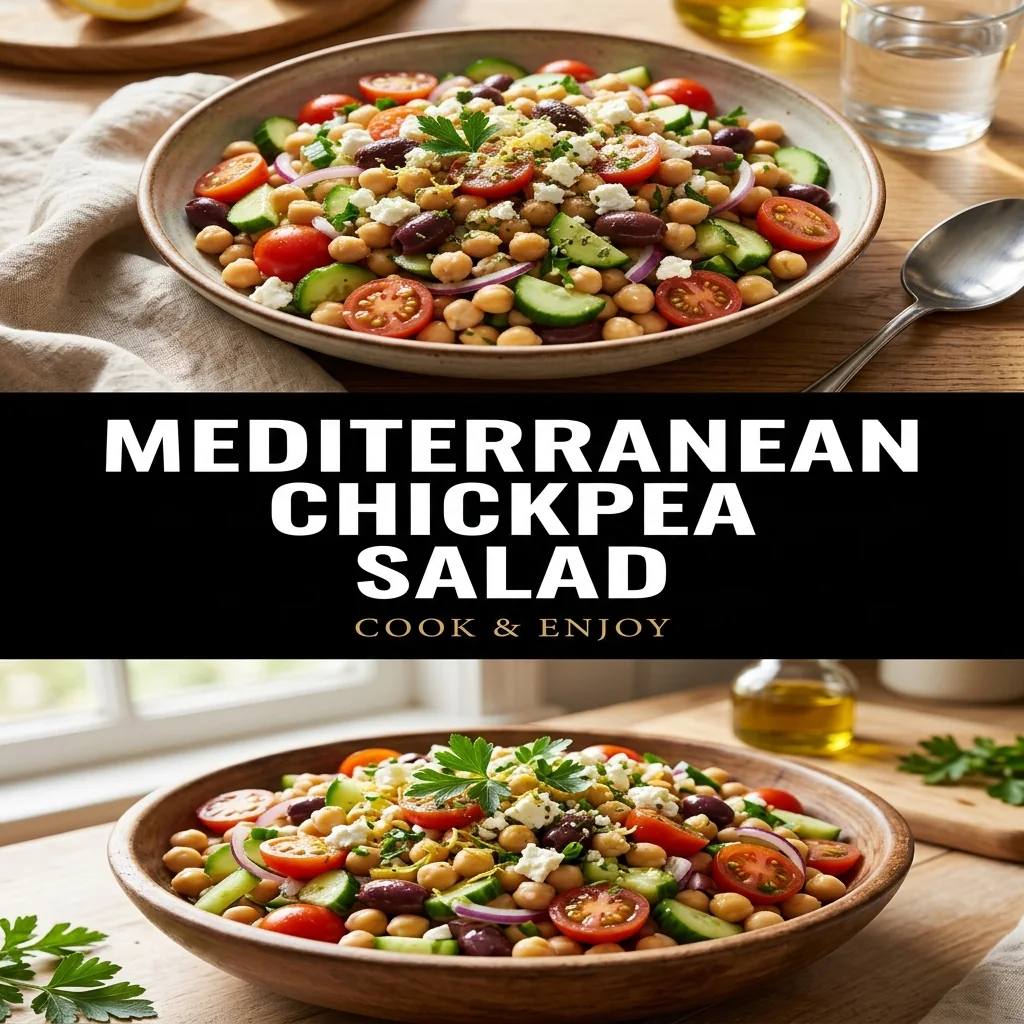 Mediterranean Chickpea Salad recipe poster